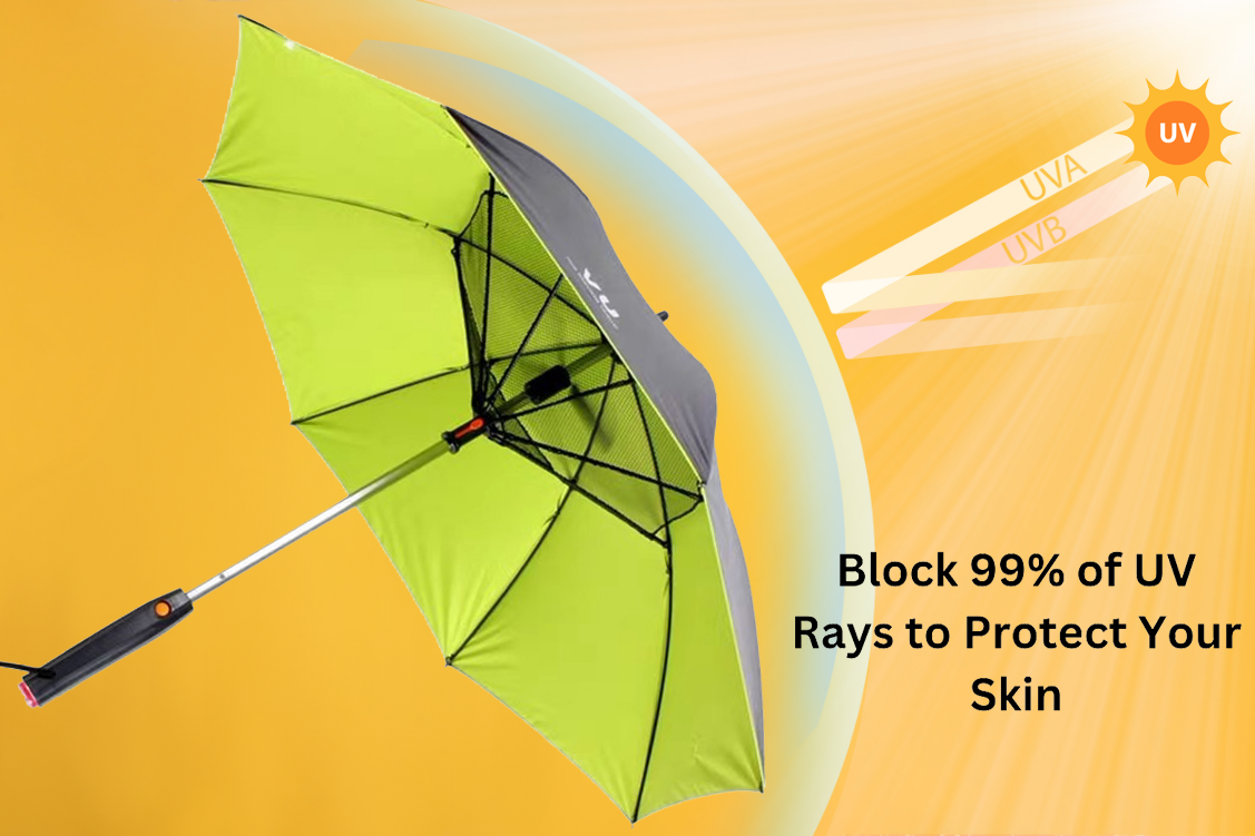 Umbrella with Fan and Spray Long-Handle Summer Umbrella