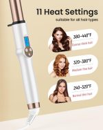 1 Inch Extra Long Barrel Curling , Ceramic Tourmaline Curling Professional Dual Voltage With Adjustable Temperature