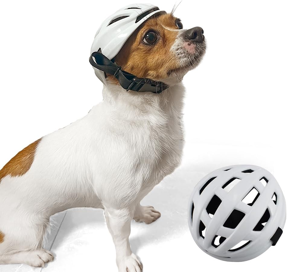 Small Medium Dog Helmet,Pet Helmet For Small Medium Dog Outdoor Driving Walking, Pet Helmets Cap With Adjustable Blet For Doggies Motorcycles, Medium