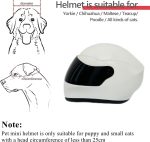 Cat Full Face Motorcycle Helmet Outdoor Riding Helmet Hat For Small Dog Doggie Puppy Kitten Helmet Pet Supplies Racing Small Gift (White)