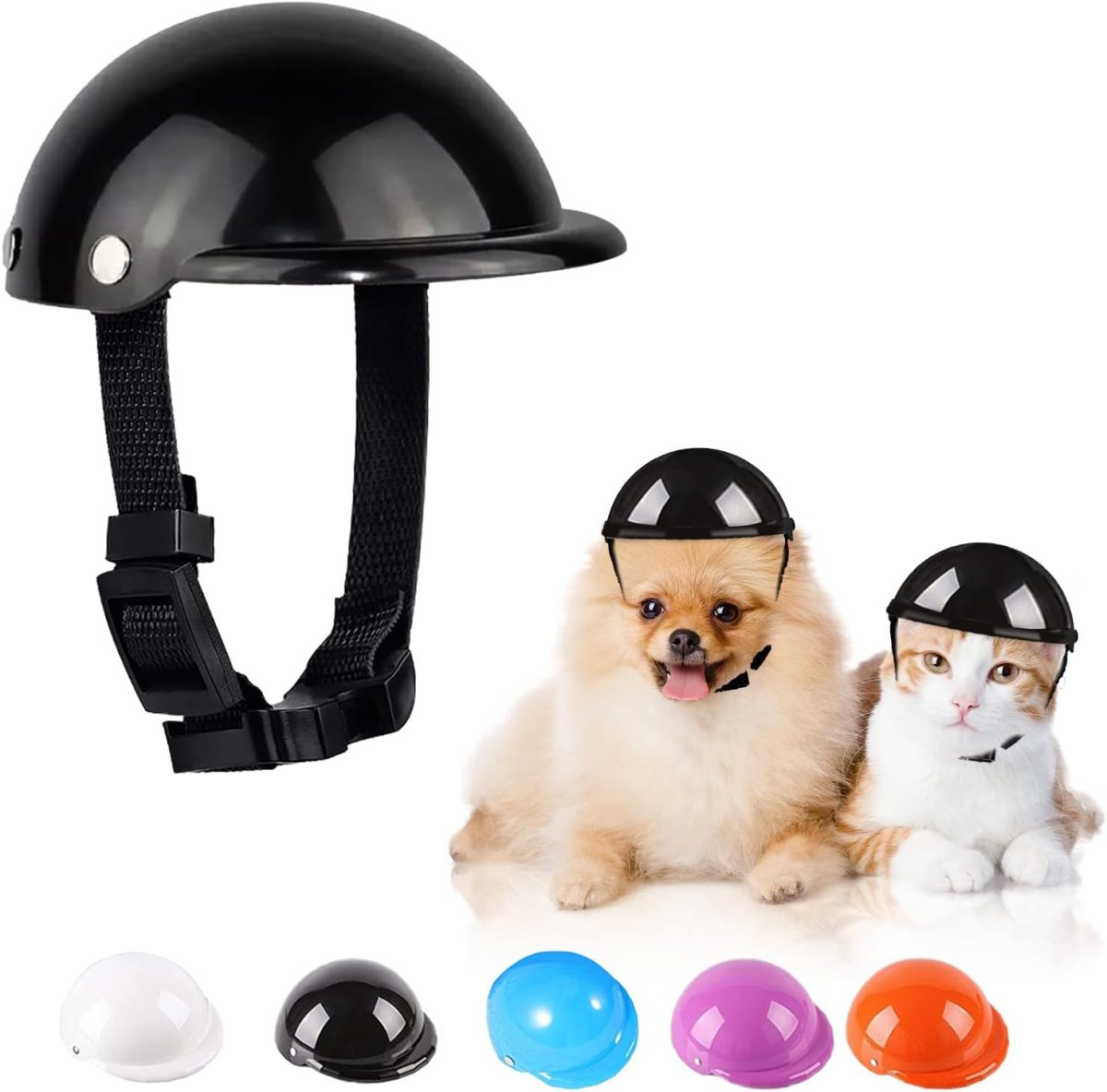 Gugelives Pet Dog Helmet Doggie Hardhat For Pets Chihuahua Motorcycles Bike Outdoor Protect Head Sunproof Rainproof Small Medium Large Puppy Helmets Supplies(S, Pink)