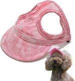 Outdoor Sun Protection Hood For Dogs, 2024 Dog Hat Canvas Dog Sun Hat Dog Baseball Cap, Pet Dog Outdoor Sun Protection Visor Hat With Ear Holes And Adjustable Neck Strap (Black, S)