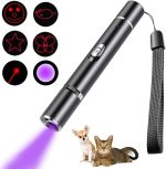 Wnzqk 2 Pcs Cat Toys Lazer Pointer Cat Toys Interactive For Indoor Red Laser Pointer For Dogs Pet Red Light Laser Remote Control Teaching Usb Flashlight Rechargeable(2 Pcs Pack, 2 Pcs Pack)