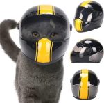 Cat Full Face Motorcycle Helmet Outdoor Riding Helmet Hat For Small Dog Doggie Puppy Kitten Helmet Pet Supplies Racing Small Gift (White)