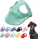 Outdoor Sun Protection Hood For Dogs, 2024 Dog Hat Canvas Dog Sun Hat Dog Baseball Cap, Pet Dog Outdoor Sun Protection Visor Hat With Ear Holes And Adjustable Neck Strap (Black, S)