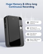 128Gb Digital Voice Recorder - Voice Activated Recorder With Dsp Noise Reduction For Lectures Meetings, Audio Recorder With Built-In Otg Data Cable, Compatible With Windows Ios Smart Phone