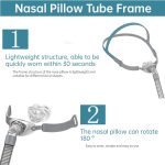 Universal Pillows Comparable For P10, Silicone Reuse Under The Nose Pillow Replacement Kit With Headgear, Frame, Tube And 3 X Pillow