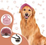 Outdoor Sun Protection Hood For Dogs, 2024 Dog Hat Canvas Dog Sun Hat Dog Baseball Cap, Pet Dog Outdoor Sun Protection Visor Hat With Ear Holes And Adjustable Neck Strap (Black, S)