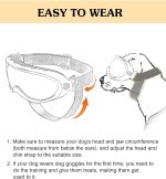 Lewondr Dog Goggles Medium Large Breed, Dog Sunglasses With Adjustable Straps And Soft Sponge Pad, Uv/Wind/Dust/Fog/Snow Dog Eye Protection Sunglasses For Outdoor Driving Riding, Black