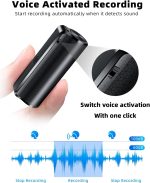 128G Magnetic Voice Recorder With Ai-Intelligent Triple Noise Reduction,25 Days Continuous Recording Device,Voice Activated Audio Recorder,Digital Voice Recorder For Meetings/Interviews/ClassroomU2026