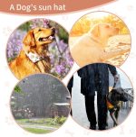 Outdoor Sun Protection Hood For Dogs, 2024 Dog Hat Canvas Dog Sun Hat Dog Baseball Cap, Pet Dog Outdoor Sun Protection Visor Hat With Ear Holes And Adjustable Neck Strap (Black, S)