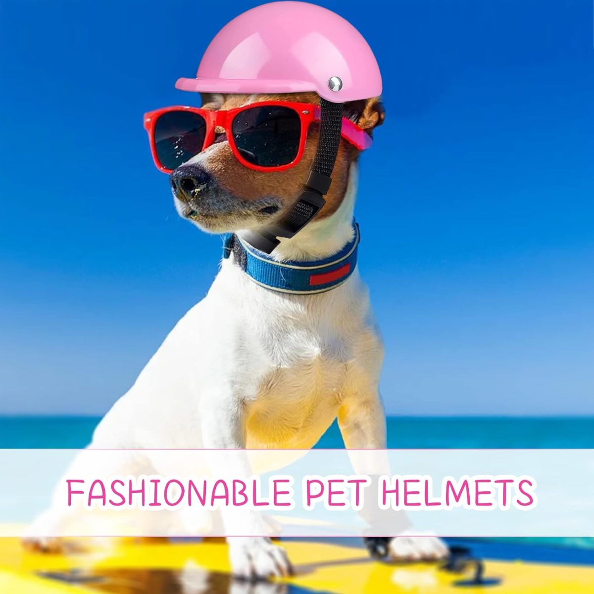 Gugelives Pet Dog Helmet Doggie Hardhat For Pets Chihuahua Motorcycles Bike Outdoor Protect Head Sunproof Rainproof Small Medium Large Puppy Helmets Supplies(S, Pink)