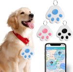 Gps Tracker For Pets, Portable Bluetooth Intelligent Anti-Lost Device For Luggages/Kid/Pet/Wallet And , Keys Finder, Bi-Directional Search, App Locator (Blue)