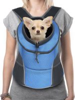 Yudodo Pet Dog Backpack Carrier With Storage Pockets Dog Front Pack For Small Dogs Cats Head Out Breathable Chihuahua Backpack For Hiking Cycling Walking (M(5-10Lbs), Black)