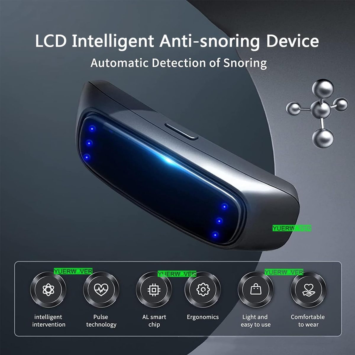 Anti Snoring Device Intelligent Snoring Solution Smart Electric Throat Effective Snore Stopper Good Sleep Aid Device For Men And Women Reduce Snoring With 6 Modes