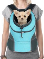 Yudodo Pet Dog Backpack Carrier With Storage Pockets Dog Front Pack For Small Dogs Cats Head Out Breathable Chihuahua Backpack For Hiking Cycling Walking (M(5-10Lbs), Black)