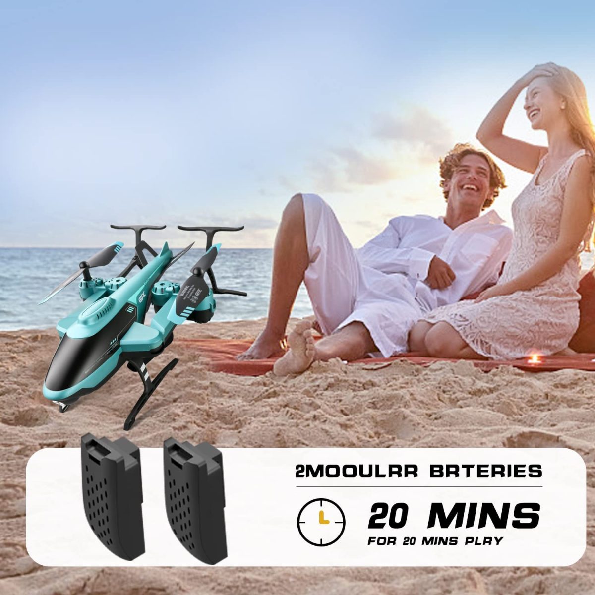 2023 Mini Drone Helicopter 4K With Professional Hd Camera + 2 Battery