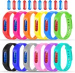 Mosquito Repellent Bracelets 12 Pack, Individually Wrapped Mosquito Repellent Bands For Kids And Adults, Deet Mosquito Repellent Wristbands With 12 Extra Refills Indoor Outdoor Protection