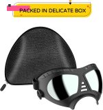 Nvted Dog Goggles Big Area Dog Sunglasses, Large Breed Windproof Snowproof Eye Protection Dog Glasses For Outdoor Driving Cycling (Large)