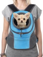 Yudodo Pet Dog Backpack Carrier With Storage Pockets Dog Front Pack For Small Dogs Cats Head Out Breathable Chihuahua Backpack For Hiking Cycling Walking (M(5-10Lbs), Black)