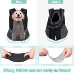 Yudodo Pet Dog Backpack Carrier With Storage Pockets Dog Front Pack For Small Dogs Cats Head Out Breathable Chihuahua Backpack For Hiking Cycling Walking (M(5-10Lbs), Black)