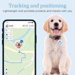 Gps Tracker For Pets, Portable Bluetooth Intelligent Anti-Lost Device For Luggages/Kid/Pet/Wallet And , Keys Finder, Bi-Directional Search, App Locator (Blue)