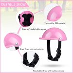 Gugelives Pet Dog Helmet Doggie Hardhat For Pets Chihuahua Motorcycles Bike Outdoor Protect Head Sunproof Rainproof Small Medium Large Puppy Helmets Supplies(S, Pink)