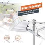 2 Pack Reflective Pinwheel Bird Deterrent, Spinning Bird Deterrent, Weatherproof Bird Scare Devices To Keep All Birds Away Like Woodpecker And Pigeon