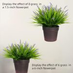 12 Bundles Artificial Plants Outdoor Monkey Grass With Flowers For Pot Uv Resistant Garden Decor For Window Garden Patio Hanging Planter Pathway Front Porch (Grass With Flowers)