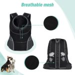 Yudodo Pet Dog Backpack Carrier With Storage Pockets Dog Front Pack For Small Dogs Cats Head Out Breathable Chihuahua Backpack For Hiking Cycling Walking (M(5-10Lbs), Black)