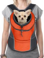 Yudodo Pet Dog Backpack Carrier With Storage Pockets Dog Front Pack For Small Dogs Cats Head Out Breathable Chihuahua Backpack For Hiking Cycling Walking (M(5-10Lbs), Black)