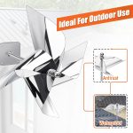 2 Pack Reflective Pinwheel Bird Deterrent, Spinning Bird Deterrent, Weatherproof Bird Scare Devices To Keep All Birds Away Like Woodpecker And Pigeon