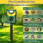 Ultrasonic Animal Repellent, Cat Deterrent Outdoor, 2024 Flame Light Animal Repellent For Garden, Solar Animal Repeller With Motion Sensor, Repel Dogs Bird Skunk Rabbit Squirrels Deer For Yard