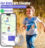 Mini Gps Tracker For Kids, Teens, Special Needs - Hidden Ios Real-Time Locator Watch Band - No Monthly Fee, White