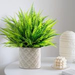 22Pcs Artificial Plants Outdoor, Faux Boston Fern For Large Planter, Uv Resistant Greenery Stems For Indoor Outside Patio Front Porch Home Decor