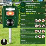 2024 Ultrasonic Animal Repeller Outdoor,Cat Repellent Outdoor Solar Animal Repeller With Motion Sensor Deer Repellent Devices To Repel Away Squirrel Rabbit Raccoon Skunk Repellent For Yard