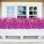 Yastouay 12 Bundles Artificial Flowers For Outdoors, Uv Resistant Outdoor Flowers No Fade Faux Outdoor Flowers Plants For Garden Porch Window Box Pot Planters Decor (Fuchsia+Rose Red)