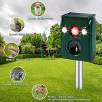 2 Pack Solar Animal Repeller Ultrasonic Outdoor Animal Repellent Waterproof Movement Led Flashing Alarm Sound Activated Applicable Todeer,Cat,Bird,Rabbit,Squirrel,Skunk.Protecting Lawn Orchards?