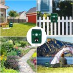 2 Pack Solar Animal Repeller Ultrasonic Outdoor Animal Repellent Waterproof Movement Led Flashing Alarm Sound Activated Applicable Todeer,Cat,Bird,Rabbit,Squirrel,Skunk.Protecting Lawn Orchards?