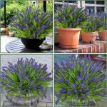 20 Bundles Artificial Plants Outdoor, Flowers Uv Resistant Artificial Flowers Lavender Outdoor Plants, Faux Flowers Shrubs For Porch Garden Window Box Home Decoration