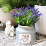 12 Bundles Artificial Plants Outdoor, Uv Resistant Monkey Grass With Lavender Flowers Greenery Stems No Fade Faux Shrubs For Home Garden Window Box Porch Front Patio Office Decor - Purple