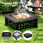 3 In 1 Wood Burning Outdoor Fire Pit - Patio Wood Fireplace