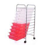 10 Drawer Rolling Storage Organizing Cart