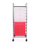 10 Drawer Rolling Storage Organizing Cart