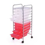 10 Drawer Rolling Storage Organizing Cart